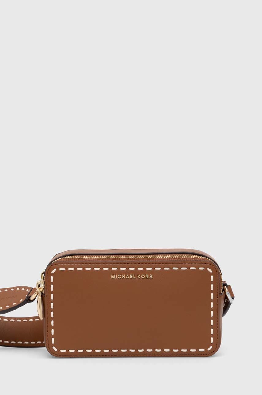 MICHAEL Michael Kors poseta de piele culoarea maro, 32T4GJ6C1L MICHAEL Michael Kors poseta de piele culoarea maro, 32T4GJ6C1L