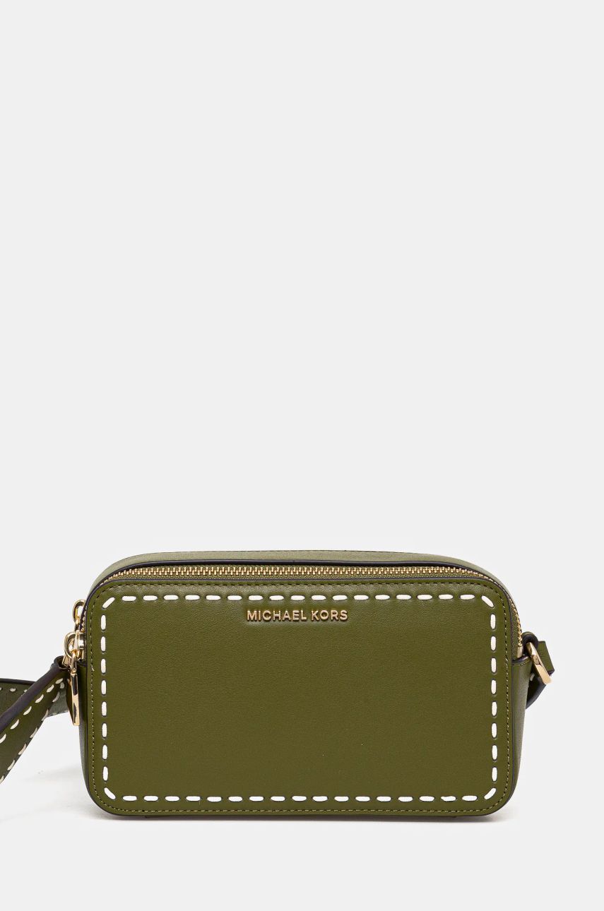 MICHAEL Michael Kors poseta de piele culoarea verde, 32T4GJ6C1L