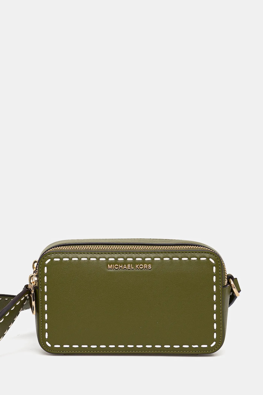 MICHAEL Michael Kors poseta de piele culoarea verde, 32T4GJ6C1L