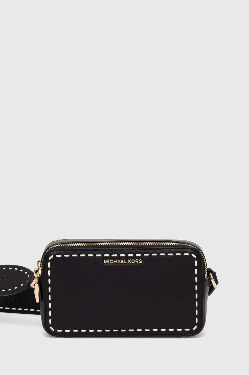 MICHAEL Michael Kors poseta de piele culoarea negru, 32T4GJ6C1L