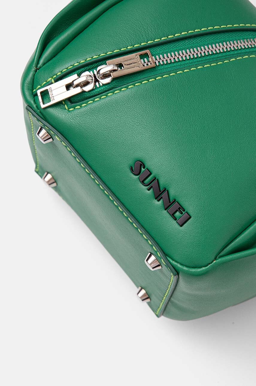 Δερμάτινη τσάντα Sunnei χρώμα: πράσινο, MACCWBAG004 φωτογραφία