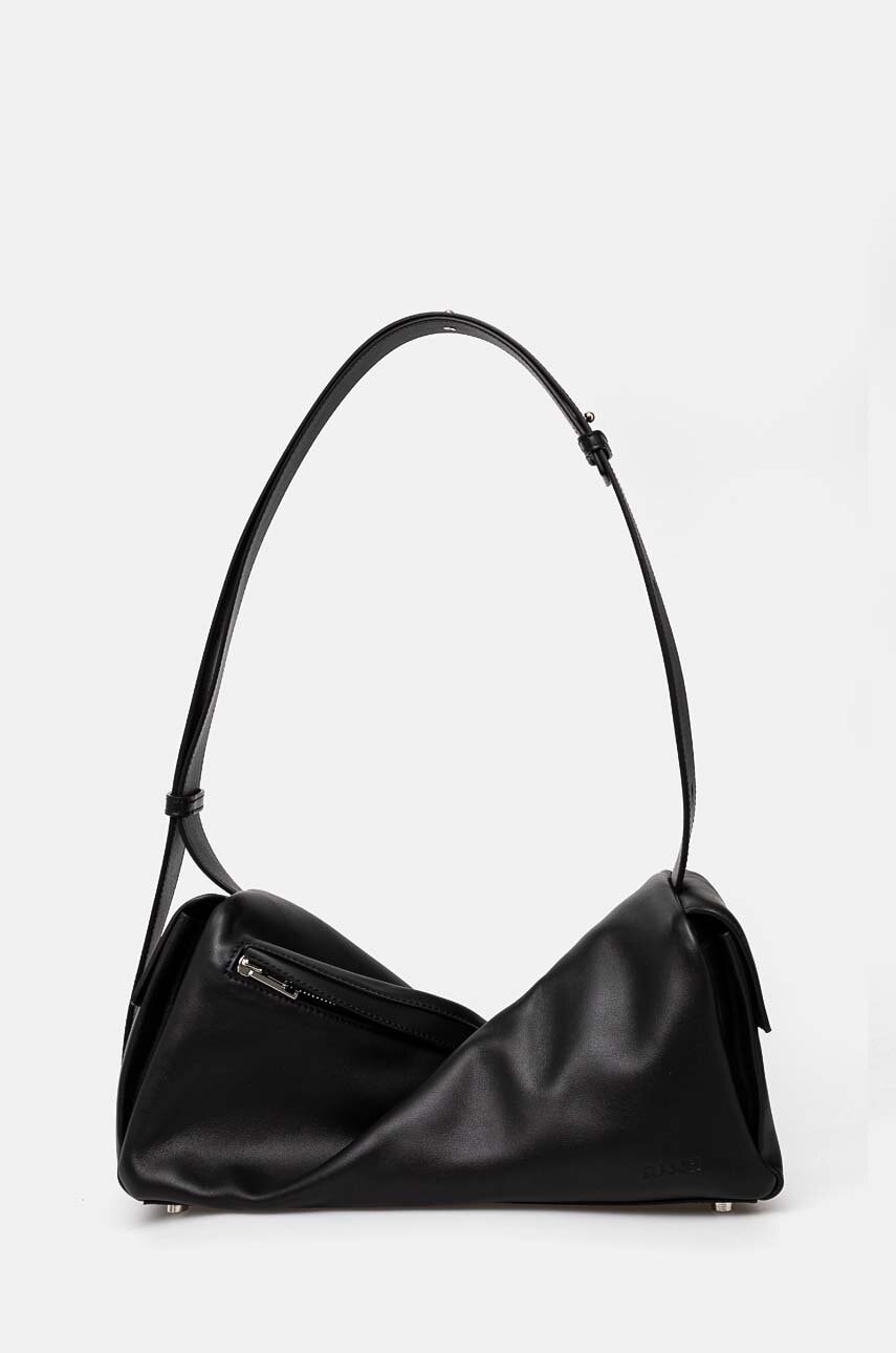 Sunnei poseta de piele culoarea negru, CACCWBAG002