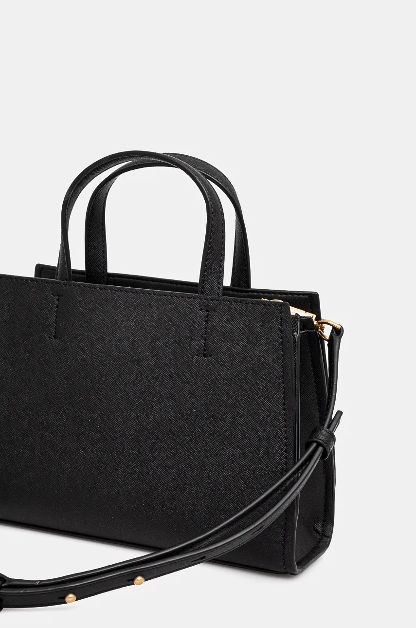 Δερμάτινη τσάντα Dkny χρώμα: μαύρο, R43EYG56 φωτογραφία