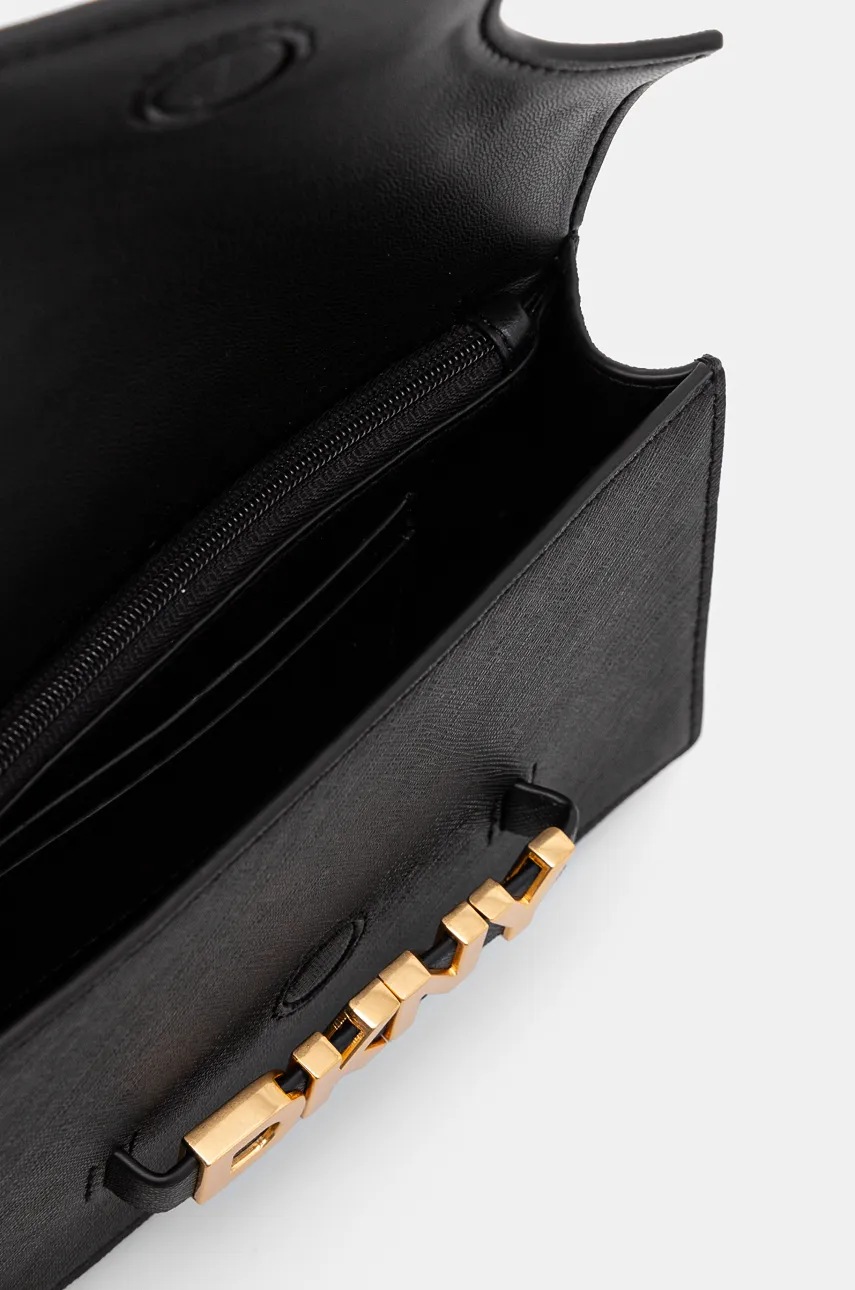 Δερμάτινη τσάντα Dkny χρώμα: μαύρο, R435OG58 φωτογραφία