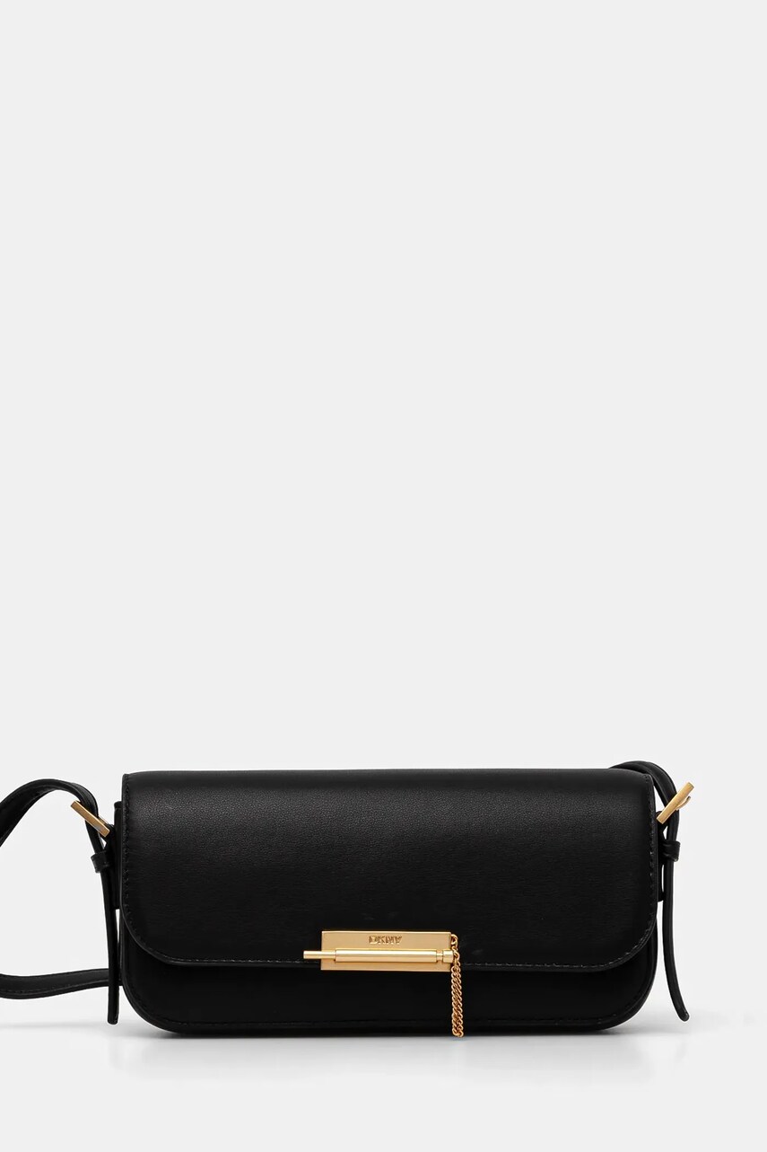 Dkny poseta de piele culoarea negru, R433KG59