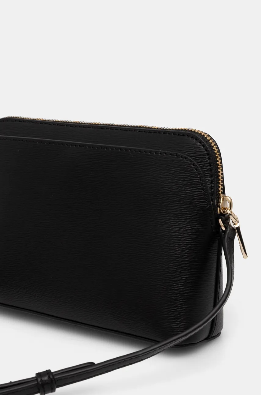 Δερμάτινη τσάντα Dkny χρώμα: μαύρο, R42EKE17 φωτογραφία