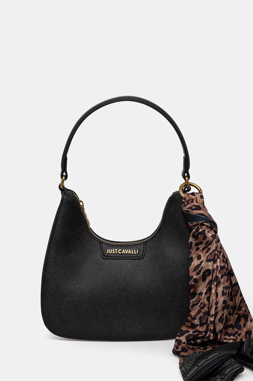 Just Cavalli poseta culoarea negru, 77RA4BI4 ZS766 Just Cavalli poseta culoarea negru, 77RA4BI4 ZS766