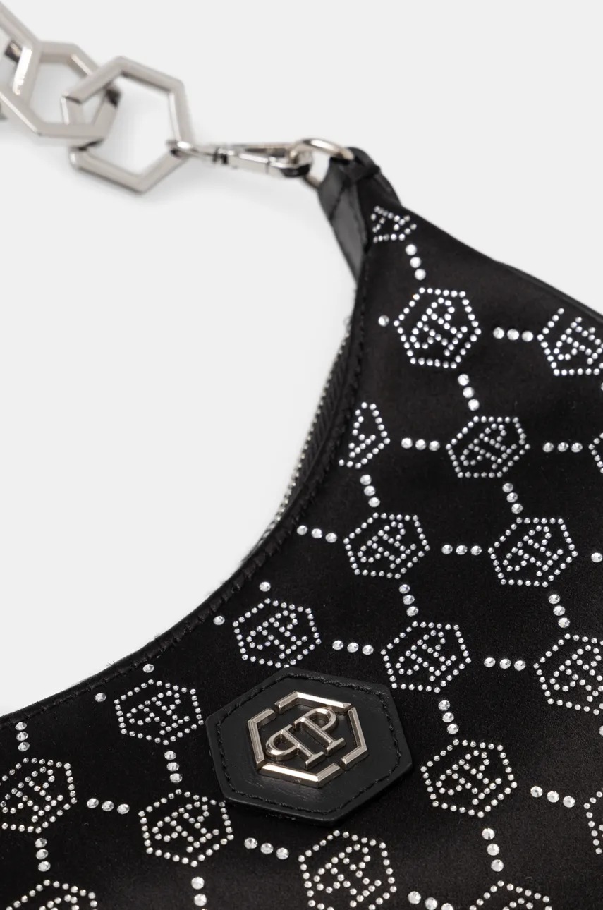 Τσάντα Philipp Plein χρώμα: μαύρο, AADA WBA2028 PTE028N φωτογραφία