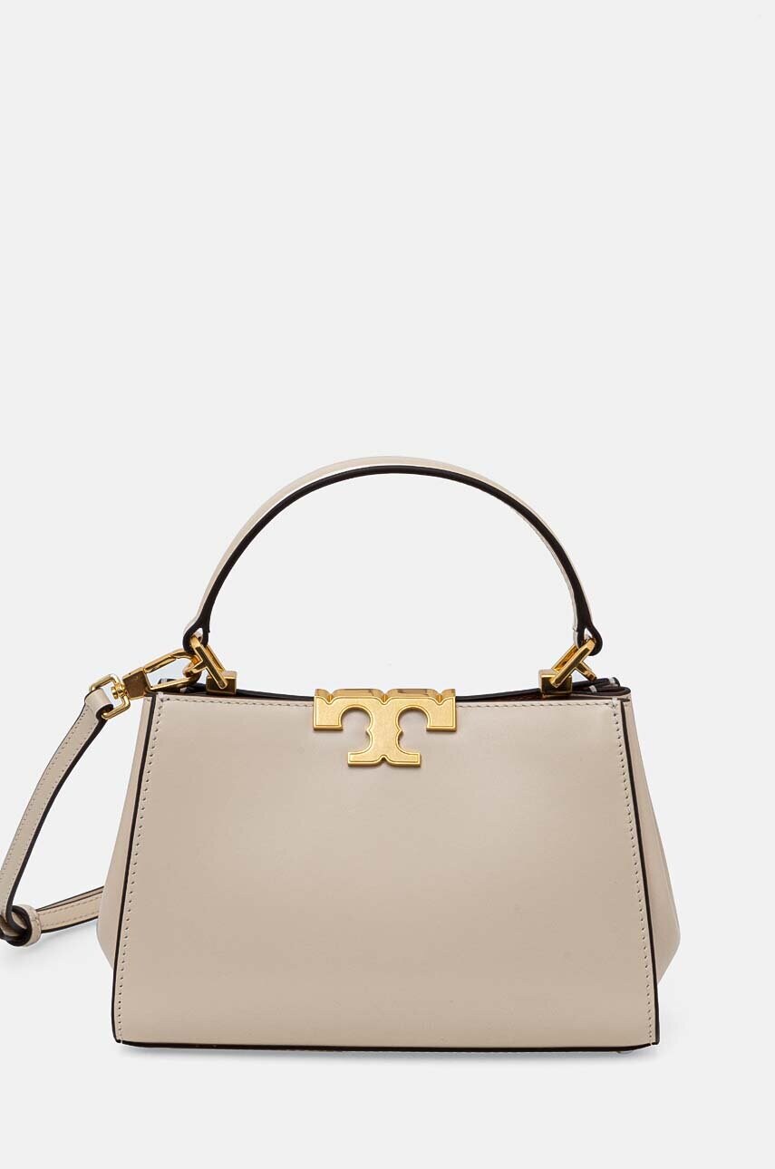 Tory Burch poseta de piele Eleanor culoarea bej, 159379