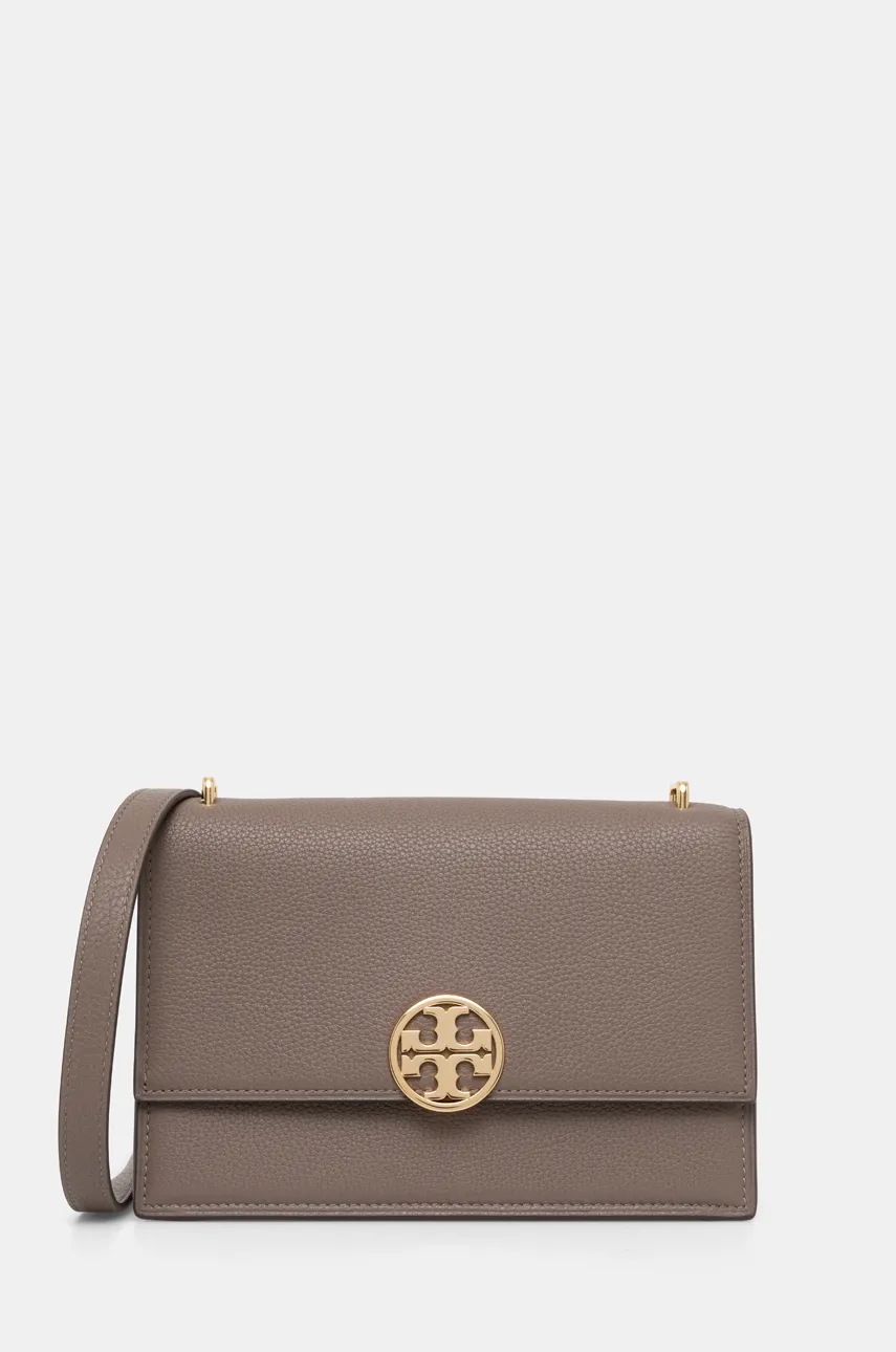 

Кожена чанта Tory Burch Miller в кафяво 154675, Кафяв