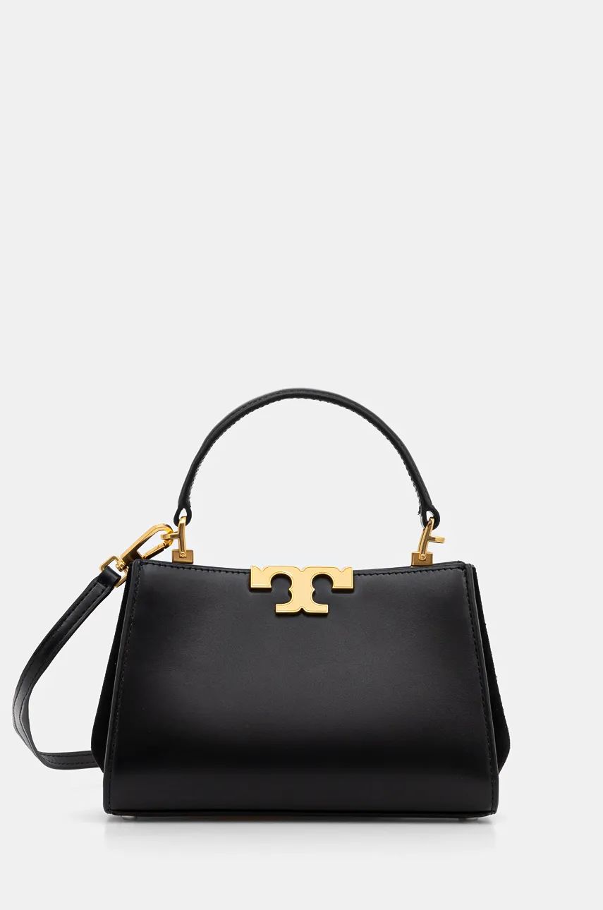 Tory Burch poseta de piele Eleanor culoarea negru, 154816