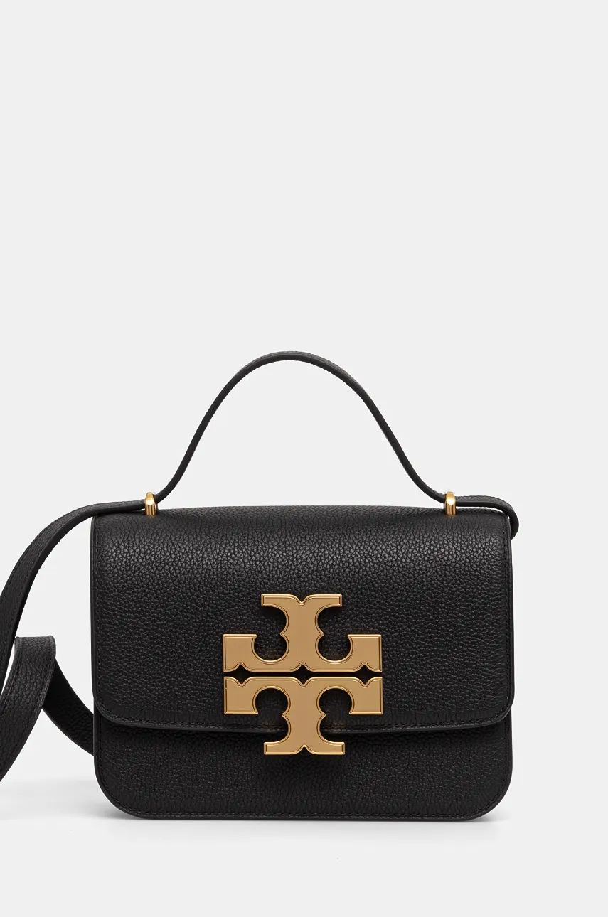 Tory Burch poseta de piele Eleanor culoarea negru, 155671