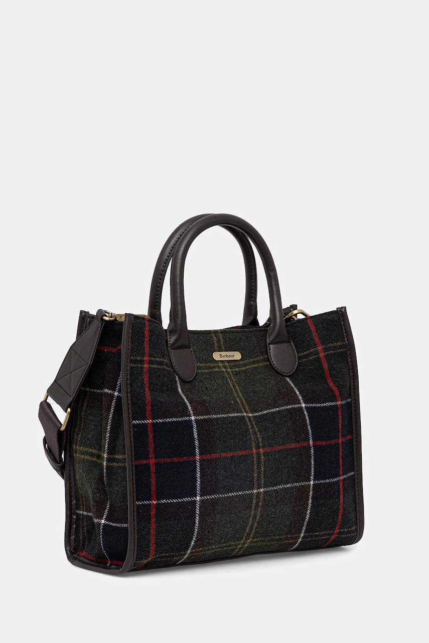 Сумка с примесью шерсти Barbour цвет зелёный LBA0423 Сумка с примесью шерсти Barbour цвет зелёный LBA0423
