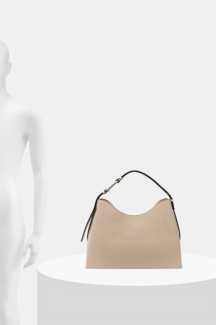 Δερμάτινη τσάντα Furla χρώμα: μπεζ, WB01246.BX2045.8E000 φωτογραφία