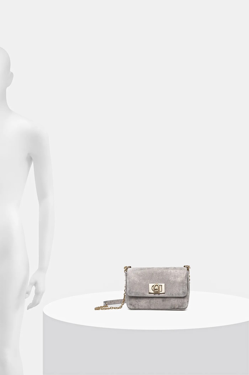 Замшева сумочка Furla колір сірий BAFKACO.BX3355.Y3000 