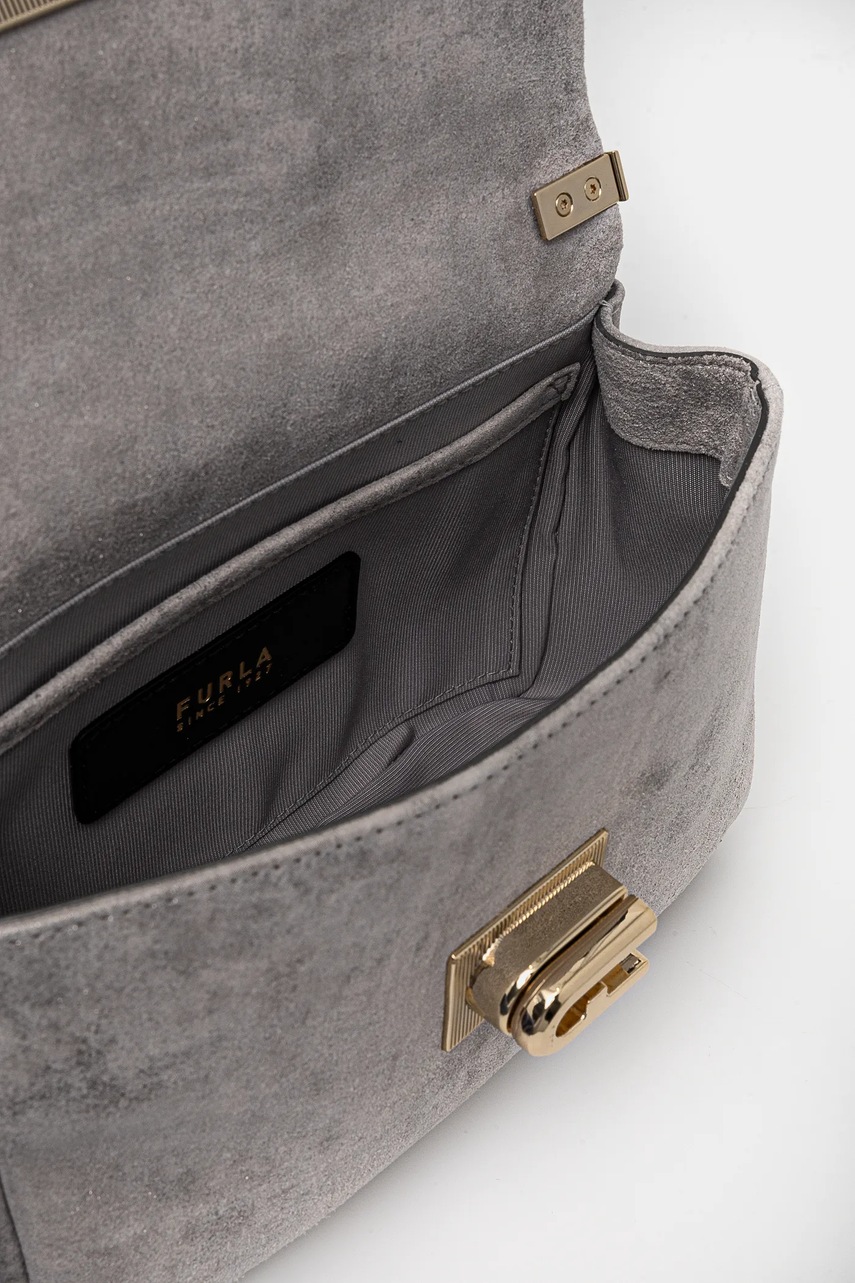 Замшева сумочка Furla колір сірий BAFKACO.BX3355.Y3000 