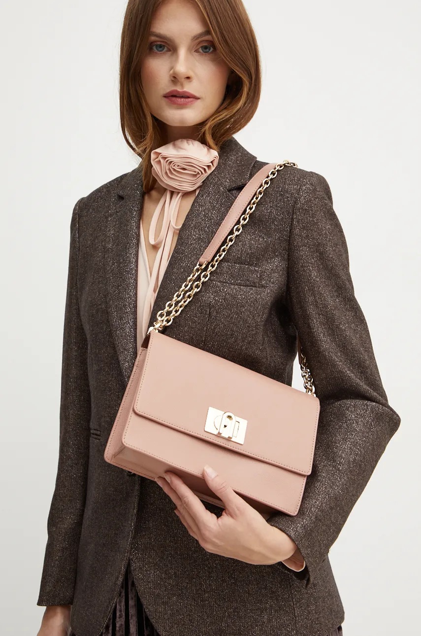 Шкіряна сумочка Furla колір рожевий BAFIACO.ARE000.3378S 
