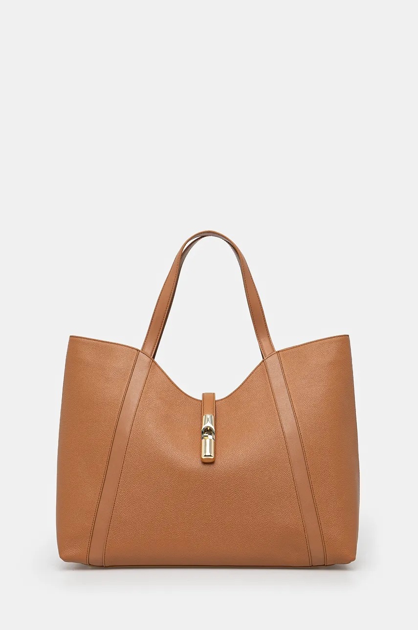 

Кожена чанта Furla в кафяво WB01498.BX3353.RY000, Кафяв