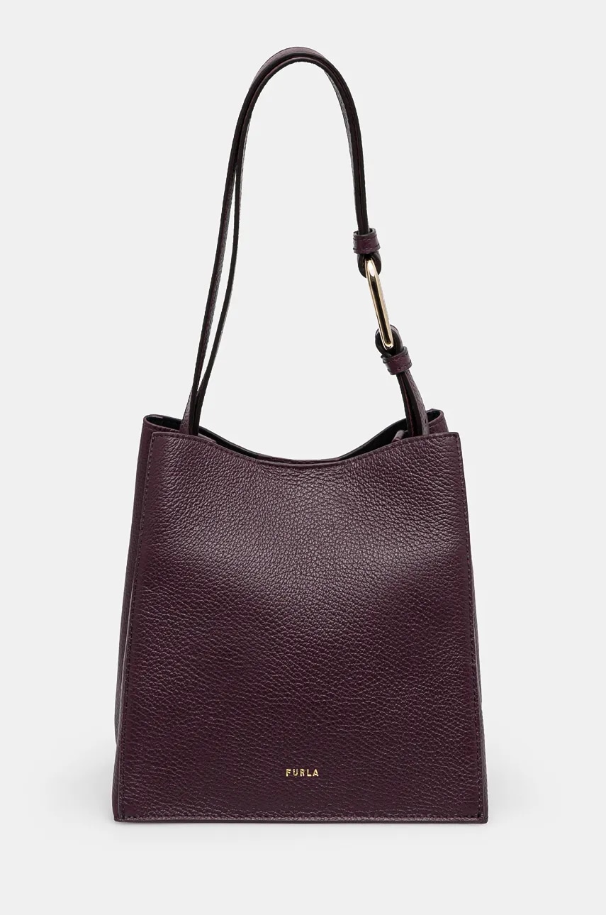Levně Kožená kabelka Furla fialová barva, WB01373.HSF000.2516S