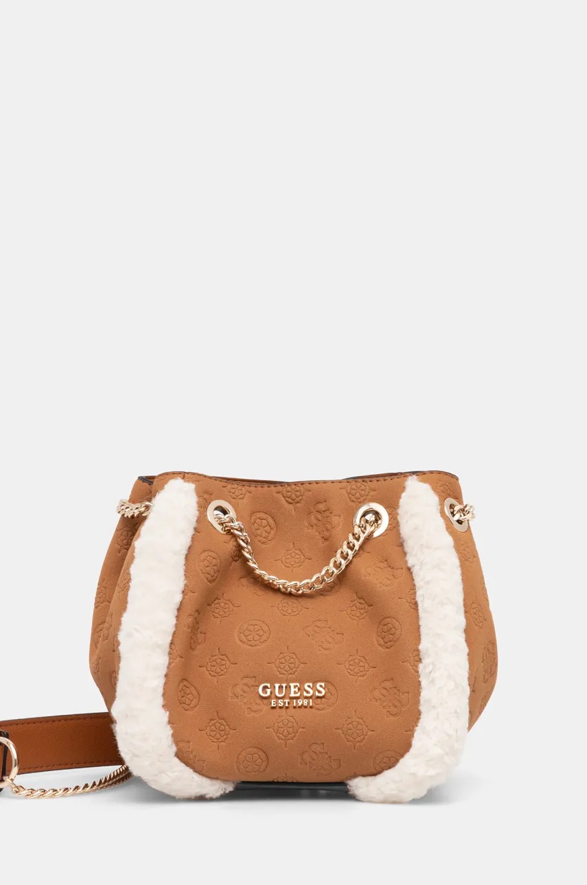 Levně Kabelka Guess DAVIKA hnědá barva, HWPG94 97040