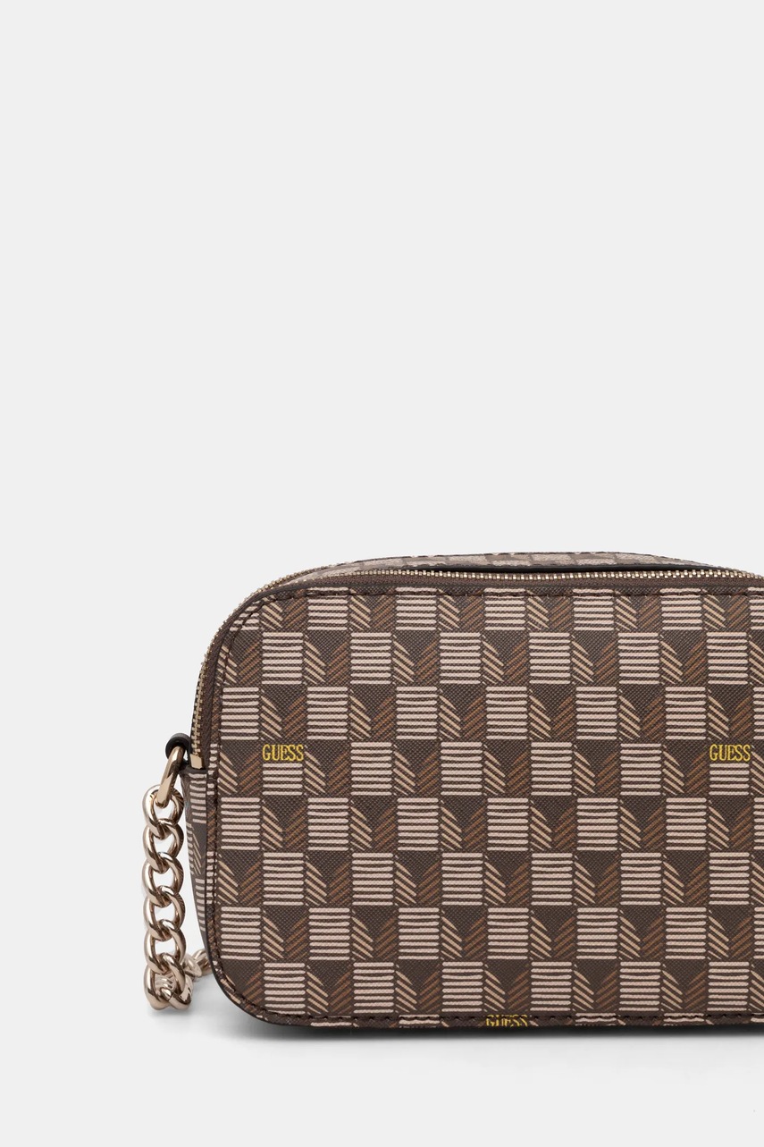 Τσάντα Guess χρώμα: καφέ, HWJT93 44140 φωτογραφία