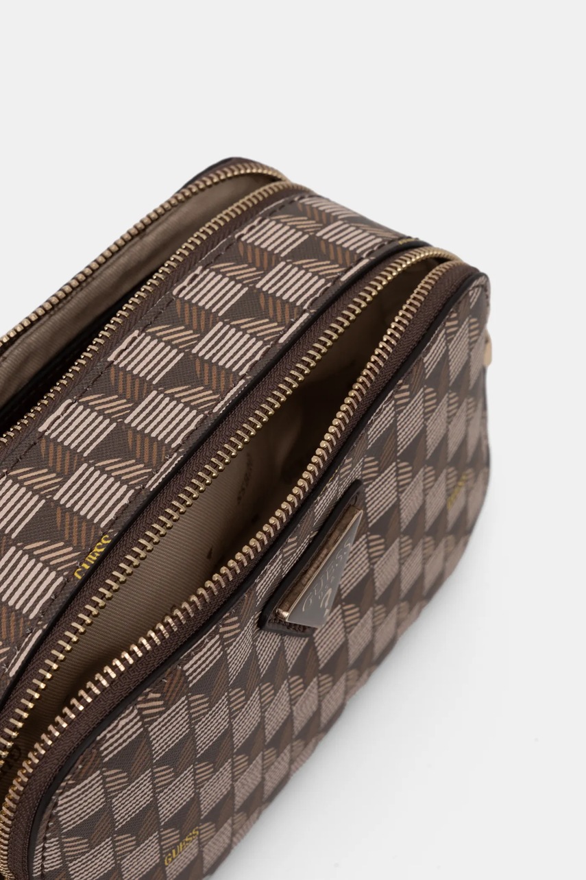 Τσάντα Guess χρώμα: καφέ, HWJT93 44140 φωτογραφία