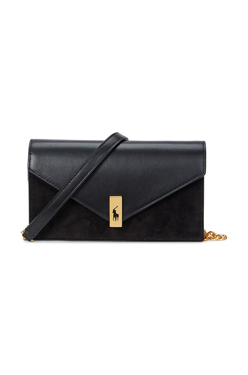 

Кожена чанта Polo Ralph Lauren в черно 427952418, Черен