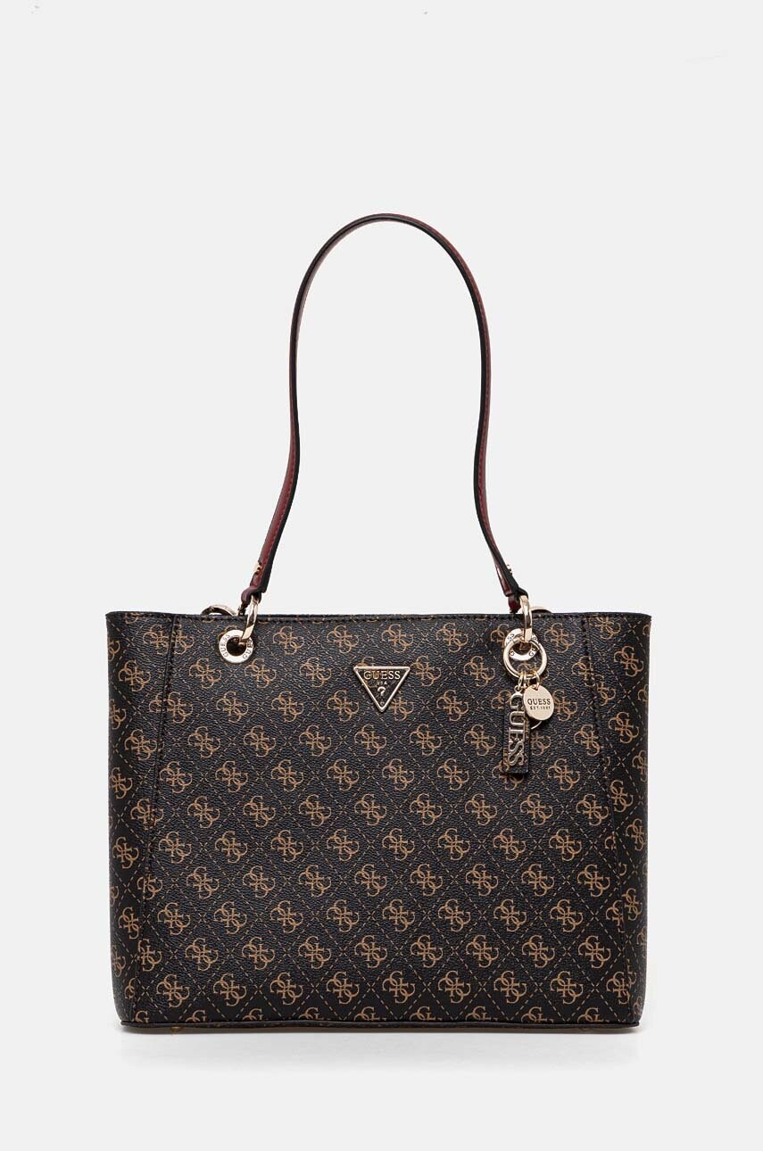Levně Kabelka Guess NOELLE hnědá barva, HWQL78 79250