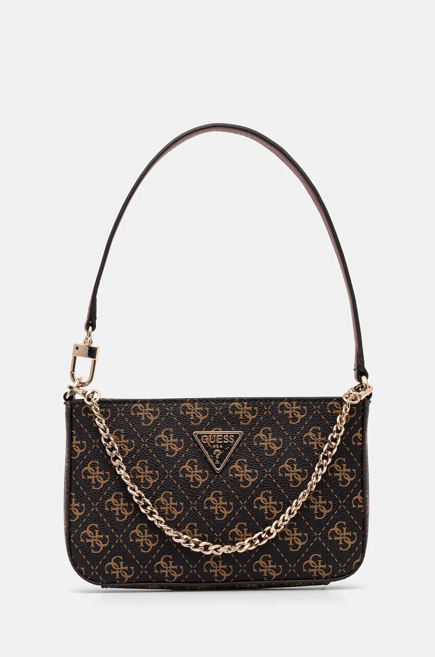 Levně Kabelka Guess NOELLE hnědá barva, HWQL78 79720