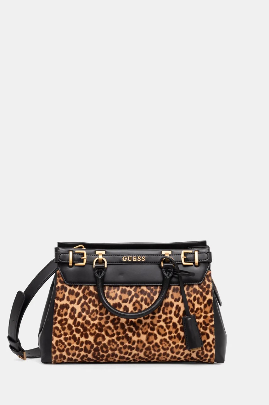 

Кожена чанта Guess SESTRI в черно HWLH89 85050, Черен