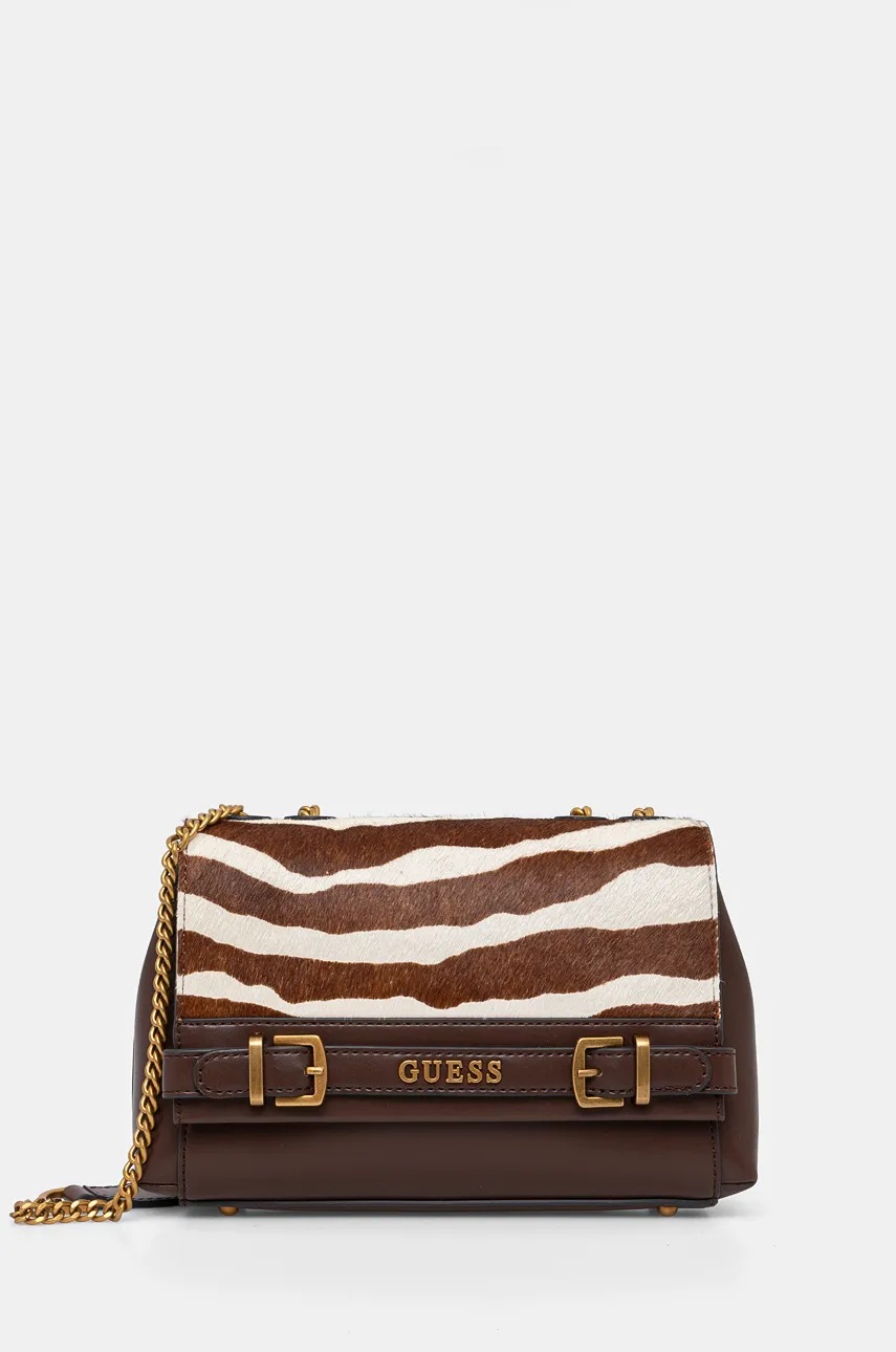 

Кожена чанта Guess SESTRI в кафяво HWZB89 85210, Кафяв