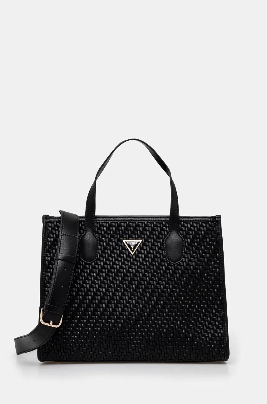 Levně Kabelka Guess SILVANA černá barva, HWWW86 65220