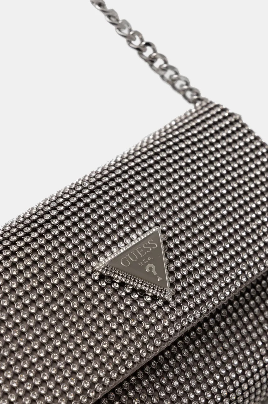 Τσάντα Guess ZALINA χρώμα: ασημί, HWRY93 50700 φωτογραφία