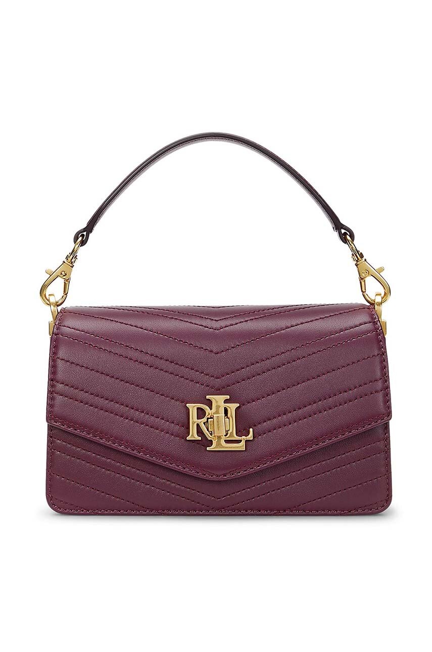 

Кожена чанта Lauren Ralph Lauren в бордо 431950820
