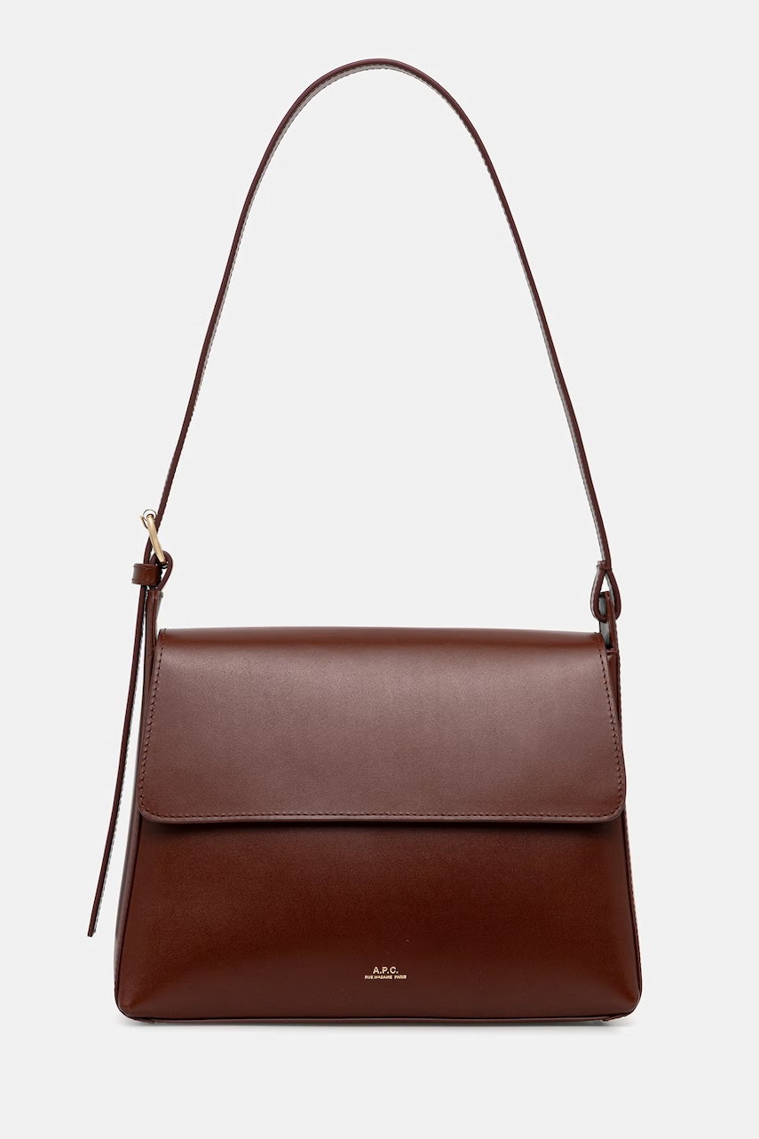 Δερμάτινη τσάντα A.P.C. sac virginie flap