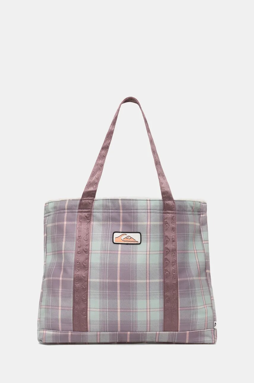 Quiksilver poseta Plaid Winter Bag culoarea roz, EQYBT03036