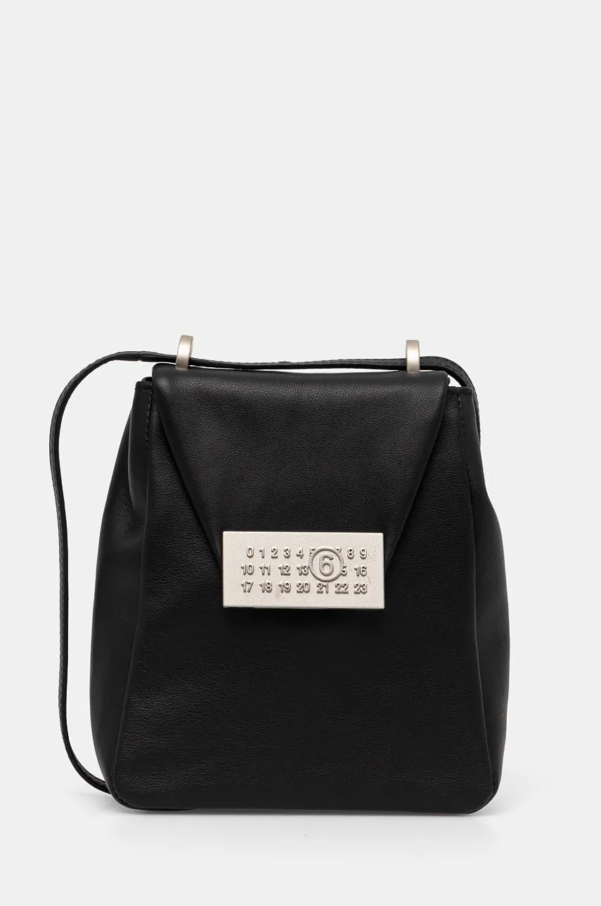 

Кожена чанта MM6 Maison Margiela в черно SB6WG0013.P7182, Черен