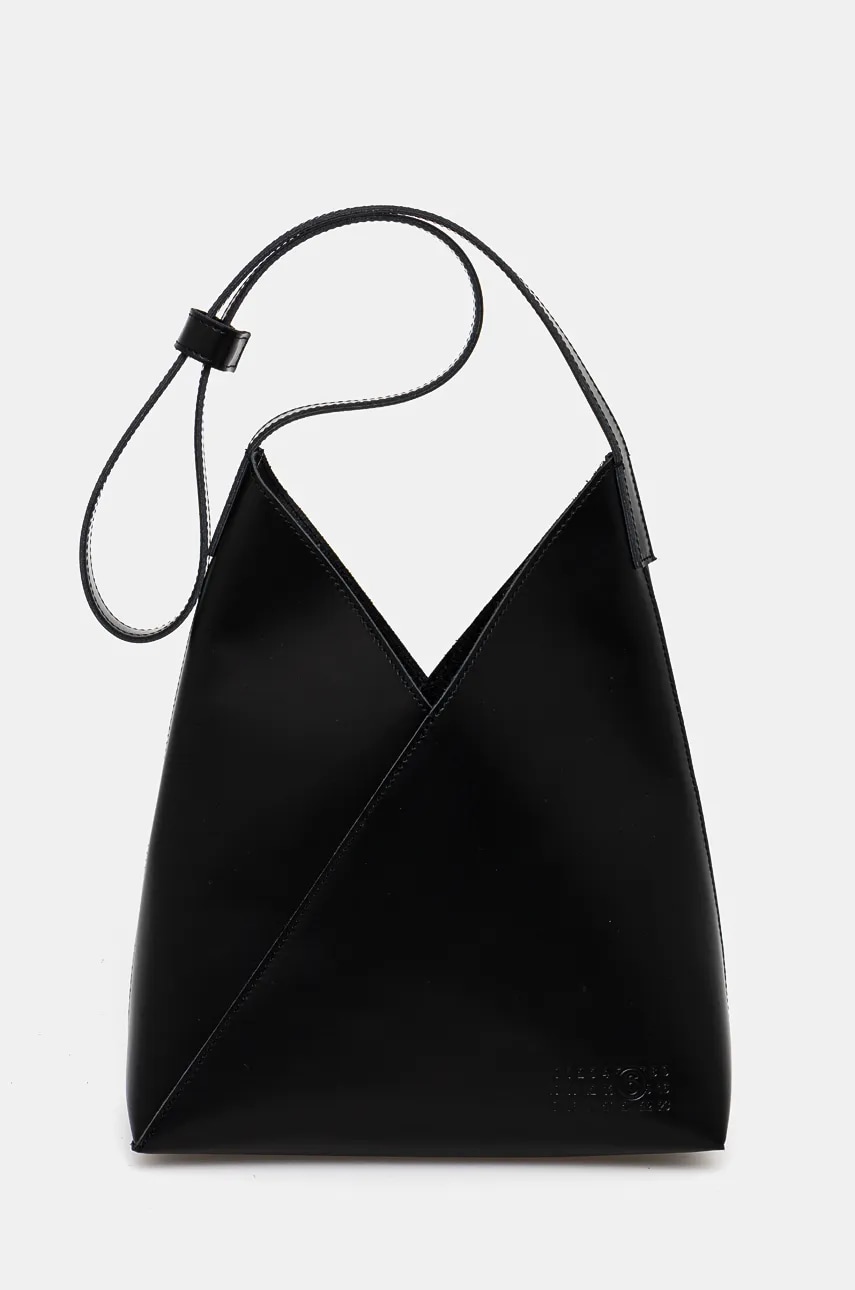 MM6 Maison Margiela poseta de piele culoarea negru, SB6ZH0019.P7183
