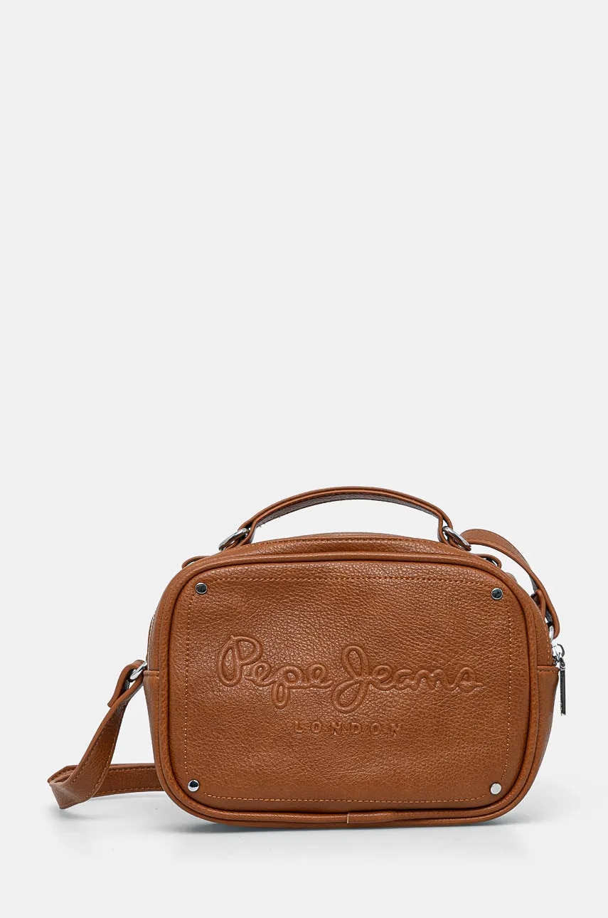 Pepe Jeans poseta BASSY ICON culoarea maro, PL031563 Pepe Jeans poseta BASSY ICON culoarea maro, PL031563