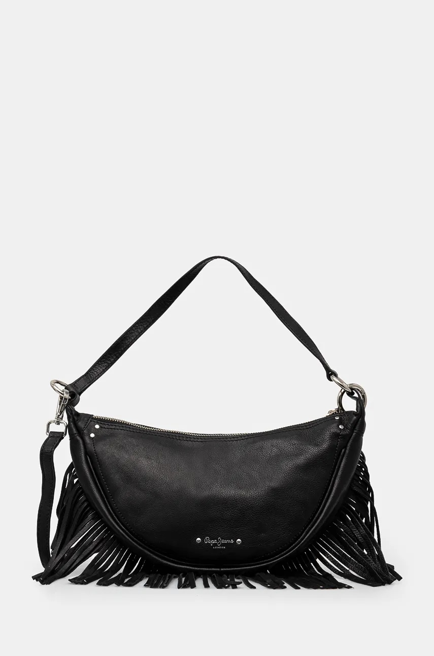 Pepe Jeans poseta de piele JANICE MAOS culoarea negru, PL031576