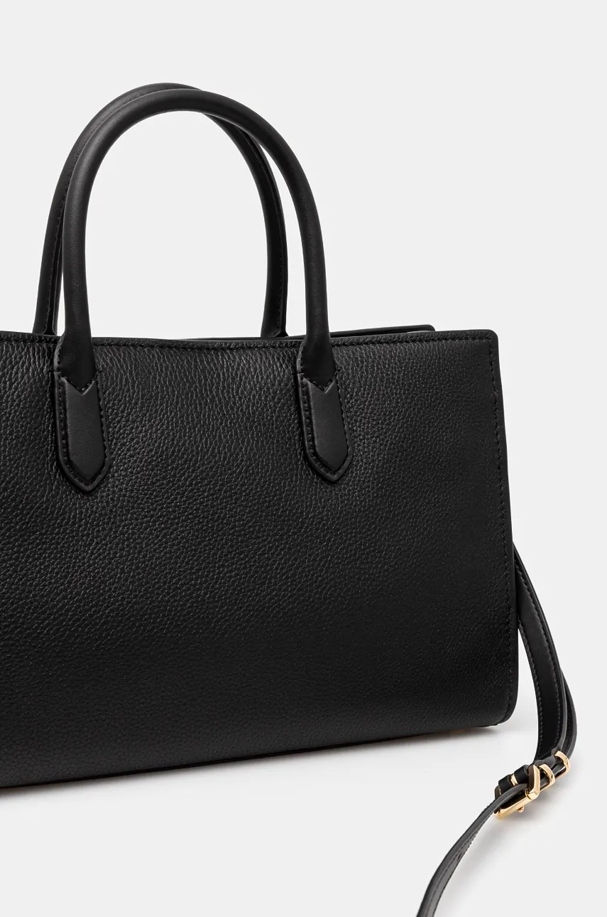 Δερμάτινη τσάντα MICHAEL Michael Kors χρώμα: μαύρο, 30F4GETS2L φωτογραφία