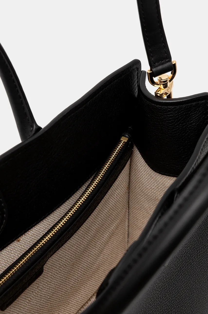 Δερμάτινη τσάντα MICHAEL Michael Kors χρώμα: μαύρο, 30F4GETS2L φωτογραφία