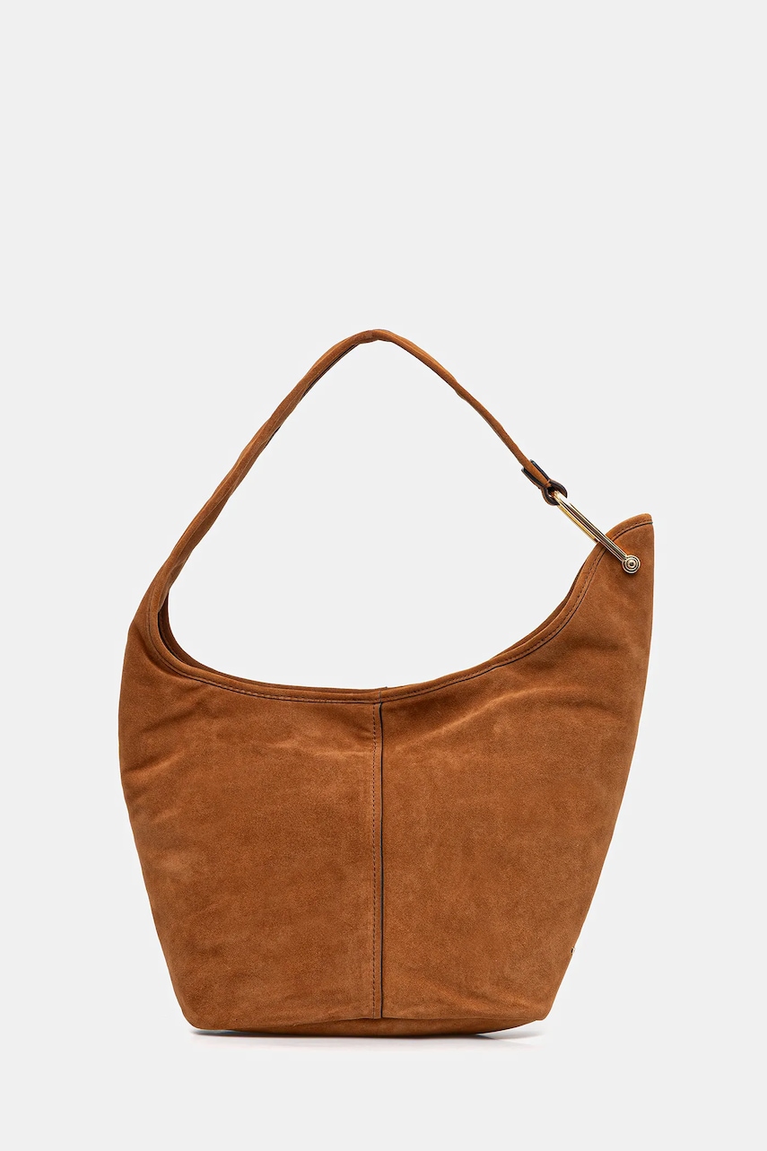 MICHAEL Michael Kors geantă de mână din piele întoarsă culoarea negru, 30F4G2YL6S MICHAEL Michael Kors geantă de mână din piele întoarsă culoarea negru, 30F4G2YL6S