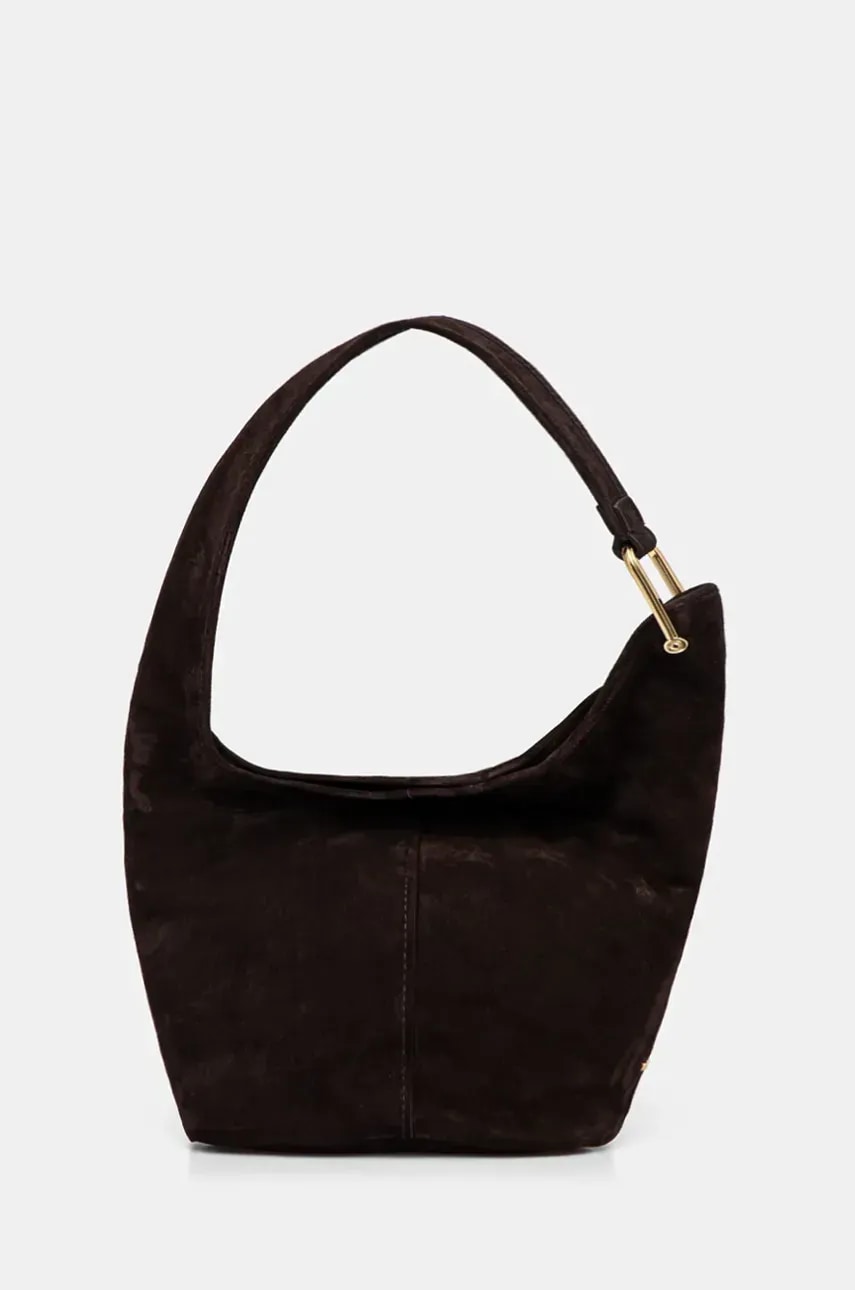 MICHAEL Michael Kors geanta de mana din piele intoarsa culoarea maro, 30F4G2YL6S
