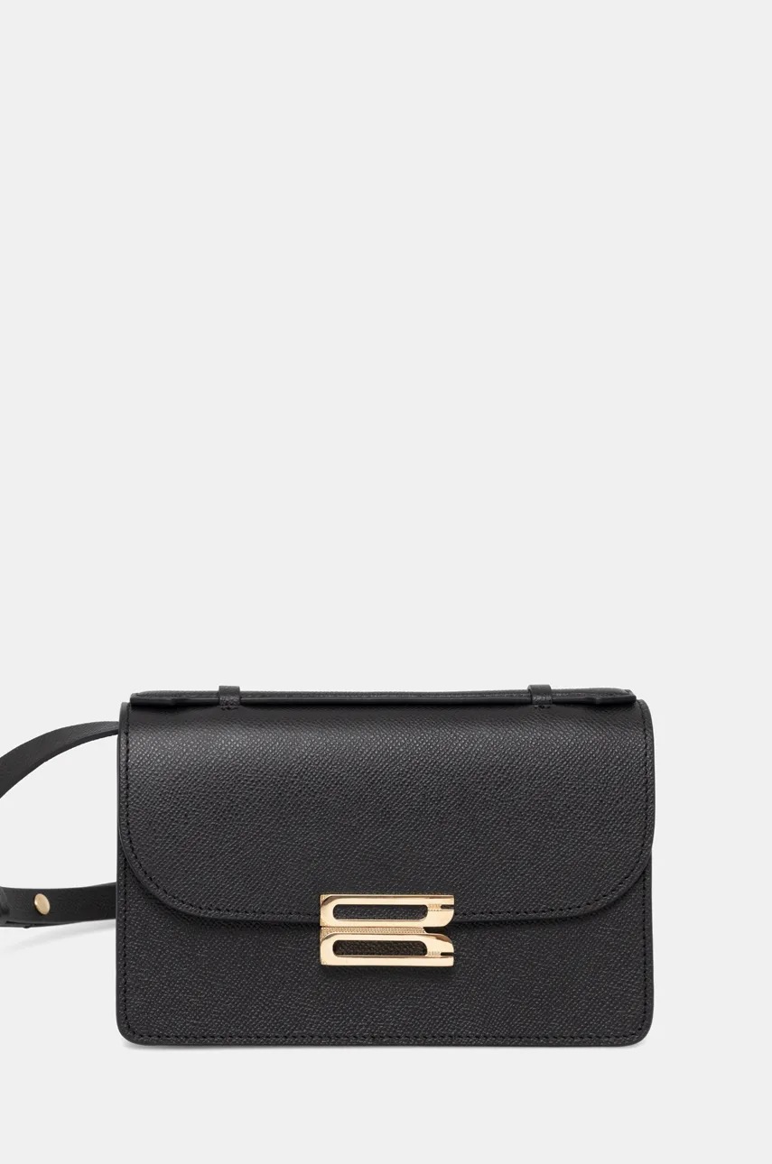 

Кожена чанта Victoria Beckham в черно B424AAC005975A, Черен