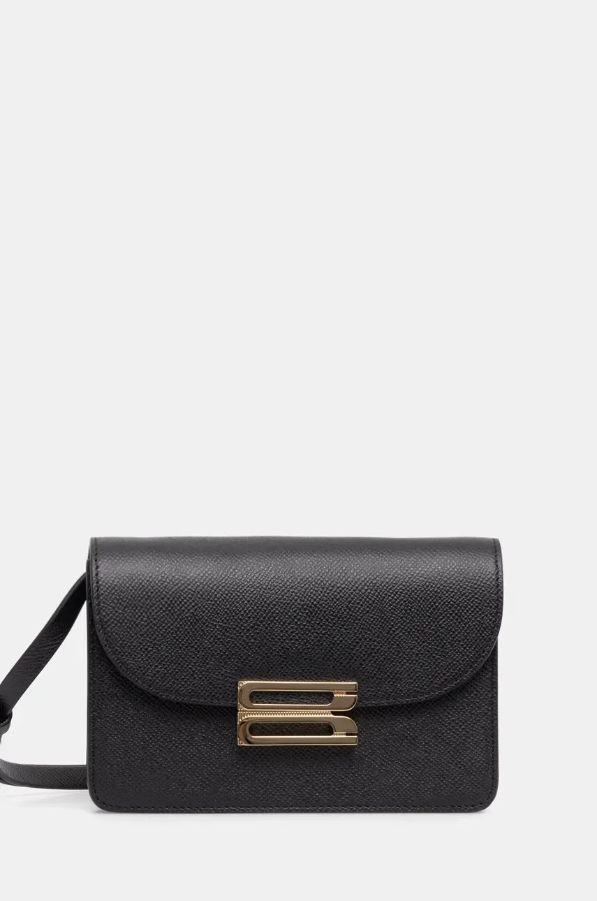 

Кожена чанта Victoria Beckham в черно B424AAC005978A, Черен