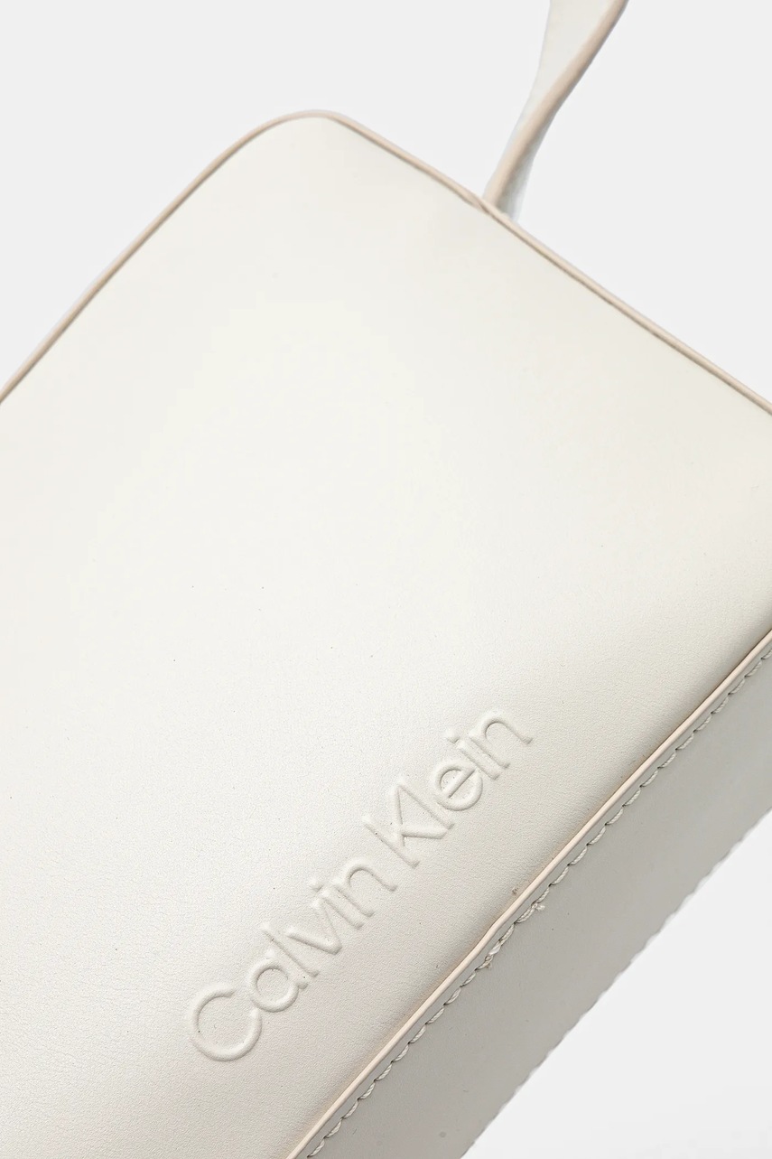 Τσάντα Calvin Klein χρώμα: μπεζ, K60K612555 φωτογραφία