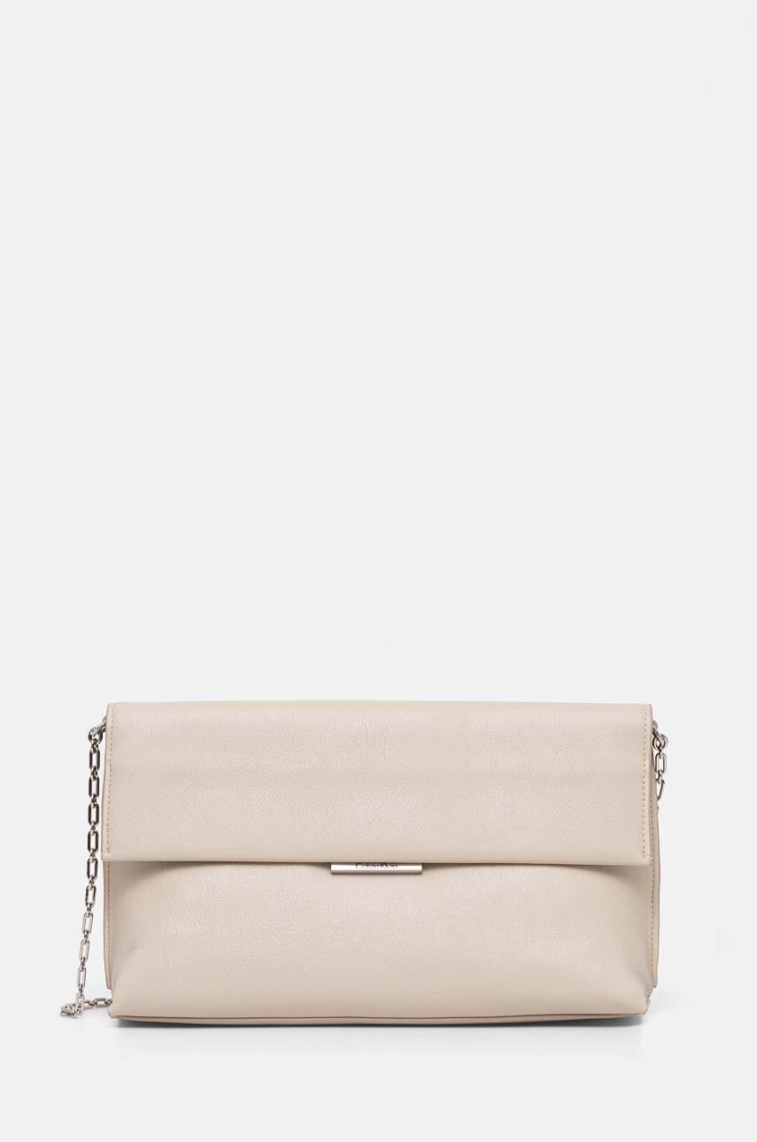 Kabelka Calvin Klein béžová barva, K60K612560