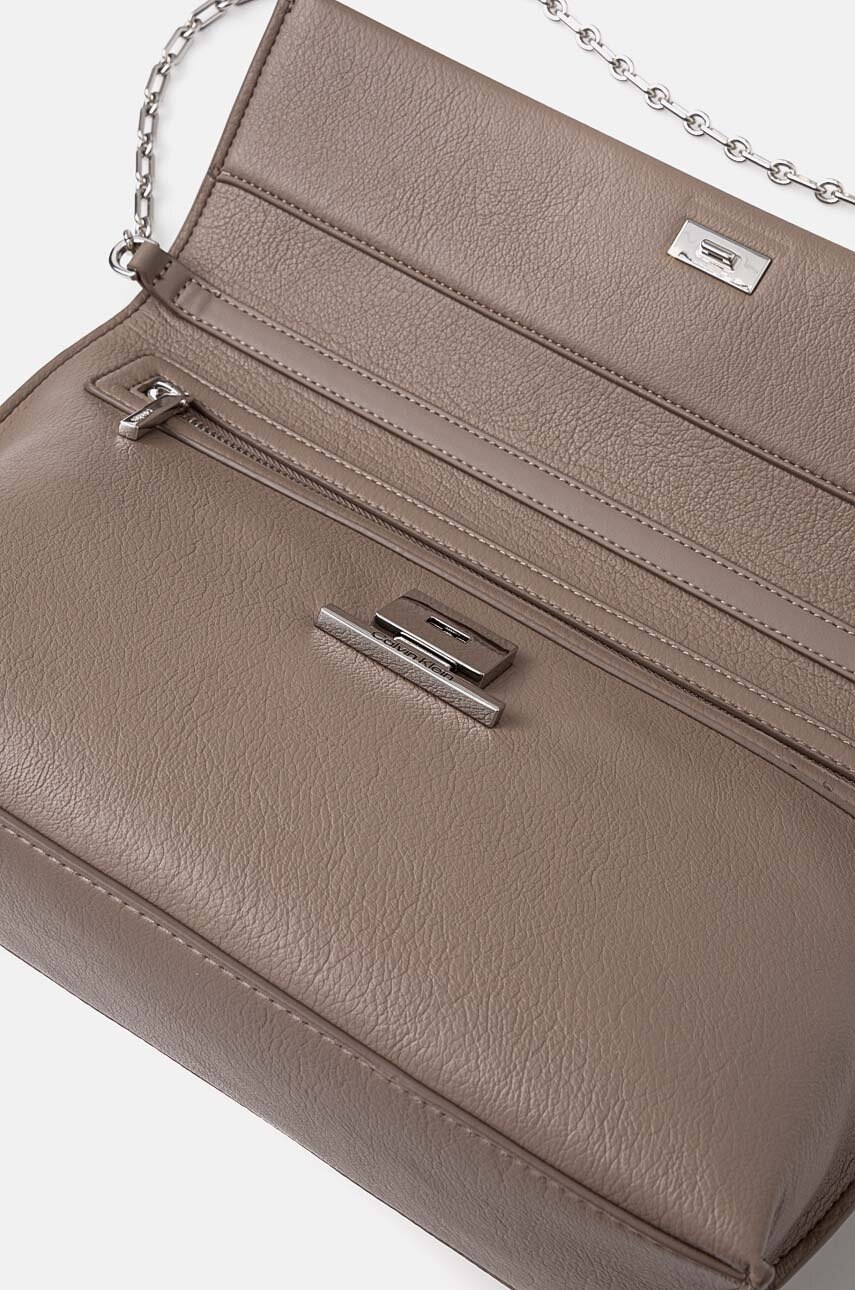 Τσάντα Calvin Klein χρώμα: μπεζ, K60K612560 φωτογραφία