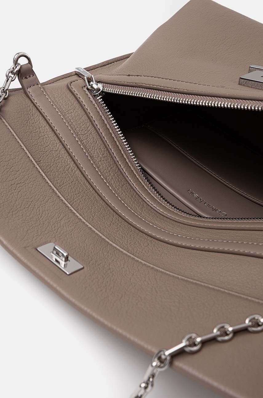 Τσάντα Calvin Klein χρώμα: μπεζ, K60K612560 φωτογραφία